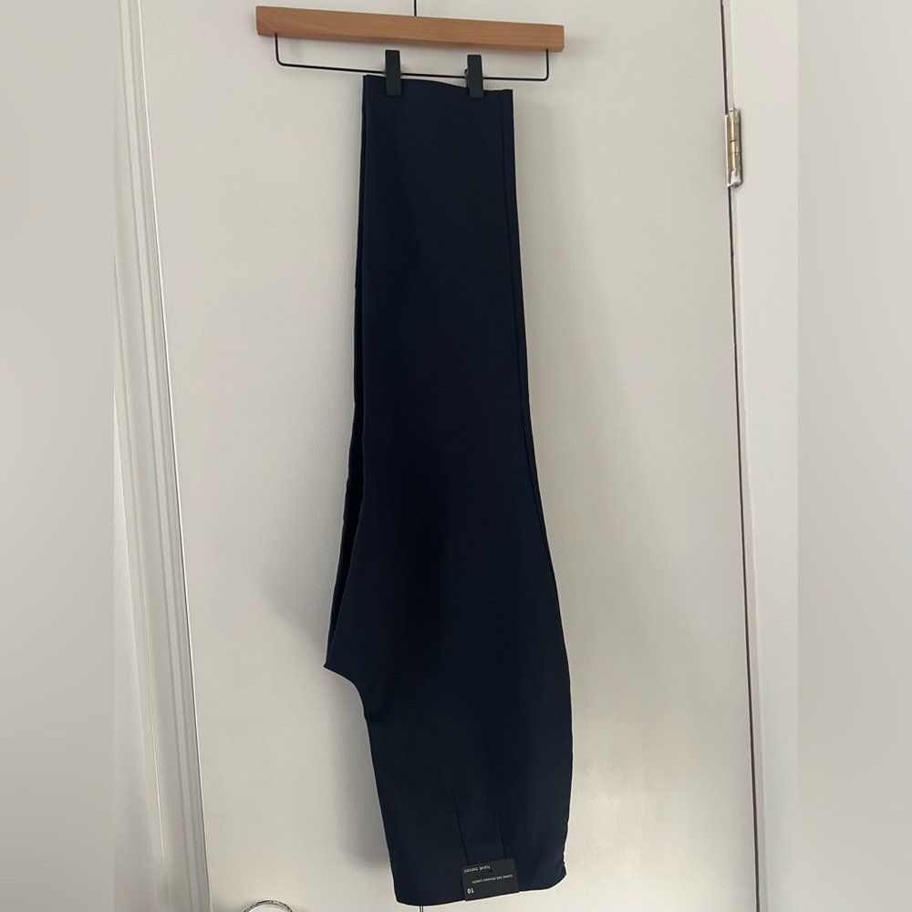 Harve Benard Classic zip side ankle length pants Women size 10 Navy